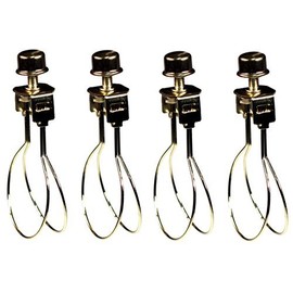 Creative Hobbies® Lamp Shade Light Bulb Clip Adapter Clip on with Shade Attaching Finial Top, Gold Color - No Harp Needed | 4 Pack