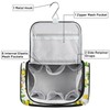 cfpolar Toiletry Bag for Women, Yellow Lemon Flower Hanging Travel