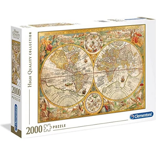 Clementoni 32557.3 Clementoni-32557-Collection-Ancient Map-2000 Pieces, Multi-Colour