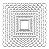 Metal Nested Square Frame Cutting Dies, Bow Wavy Layering Background