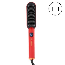 Hair Straightening Brush Negative Ion Combs AntiScald Heated Styling Brush Curling Iron for Professional Salon Home