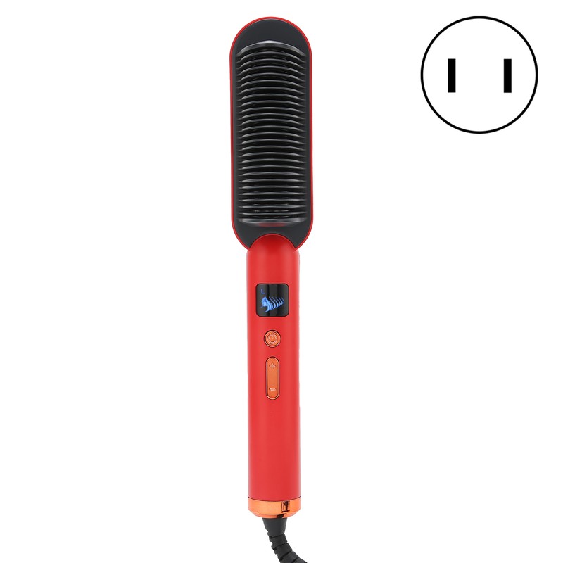 Hair Straightening Brush Negative Ion Combs AntiScald Heated Styling Brush