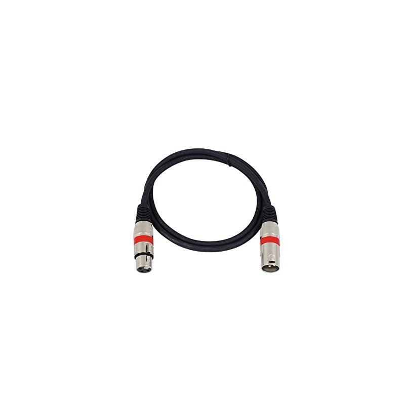 OMNITRONIC XLR Cable 3-Pin 1 m Black / RT Audio