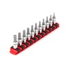 TEKTON 1/4 in Drive Hex Bit Socket Set with Rail,