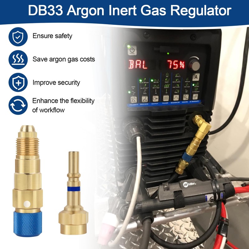 Jiotar QDB33 Argon Hose Quick Connect Fittings Set, Argon Inert