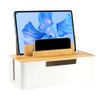 Cable Box, Cable Organiser with Lid, Storage Box Made of