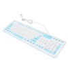 Foldable Silicone Keyboard 106 Keys Waterproof Dustproof Foldable USB Wired