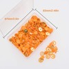 VAPKER 200 PCS Thumb Tacks Orange Color Plastic Round Head