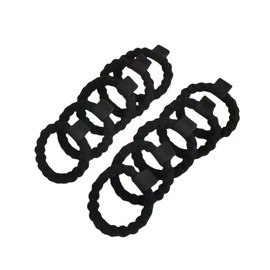 SanQiuShe 10PCS Thickened High-Elasticity Any Fit No Damage Seamless Microfiber Hair Ties - Perfect for Effortless High Ponytails & All-Day Hold, Multi-Color Options (All black)