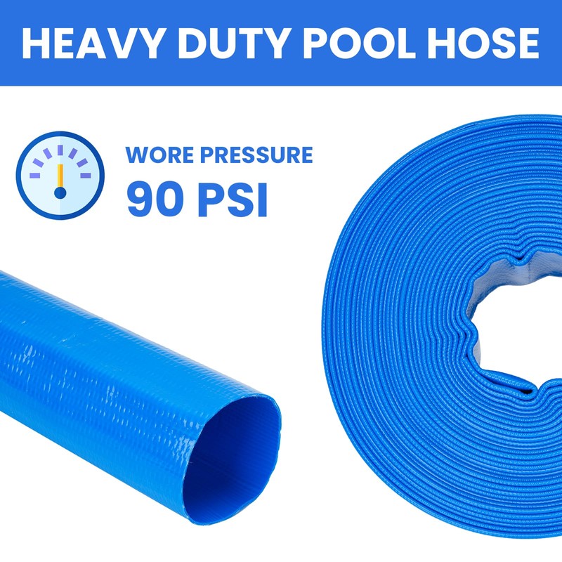 Pool Backwash Hose 2" x 50 FT - Heavy Duty