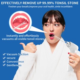 Sinkawa Sinkawa Electronic Tonsil Stone Remover Vacuum10 in 1 Tonsil Stone Removal KitTonsil Stone Remover Vacuum with Built-in Blue LightEasy to Use, Fight Bad Breath, Mouth Cleaning Oral Care