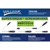 Williams JHWSPR-T-8-3 Supertorque Torx Screwdrivers T8 Tip, 3-Inch Blade Length,
