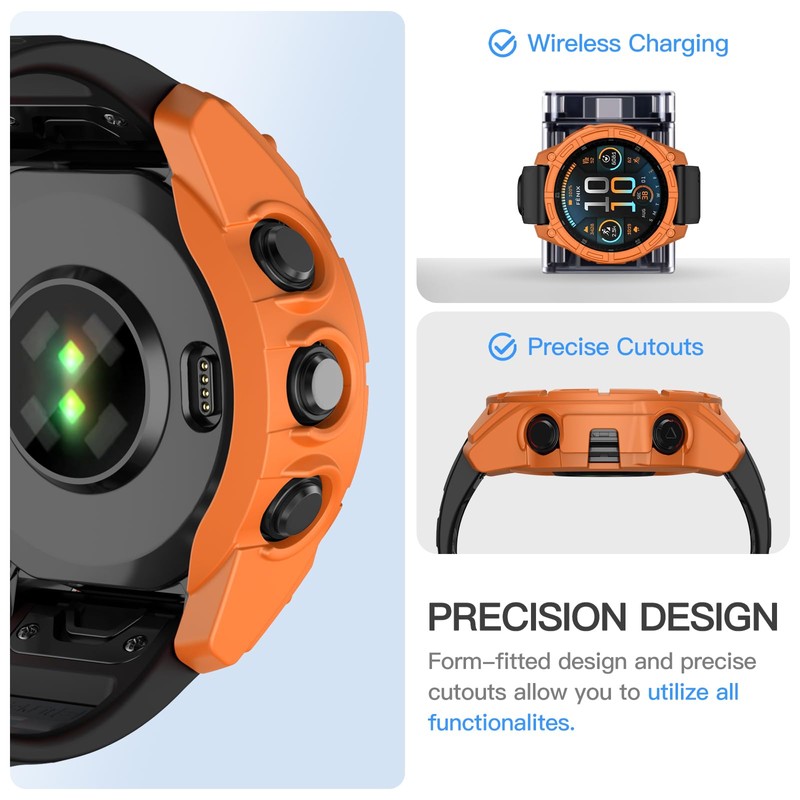 OVERSTEP Case Cover Compatible with Garmin Fenix 8 47mm Solar,Soft