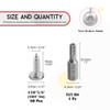 Hilitchi 50 Pcs M5x16mm Stainless Steel Button Head Torx Sheet