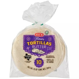 HEB H‑E‑B Flour Butter Tortillas 10 ct 4PK