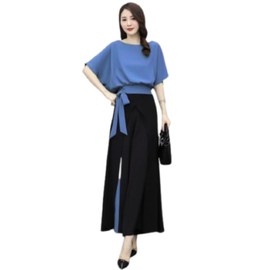 Red Ray Women's Suit, Top and Bottom Set, Pants, A-Line, Formal, blue
