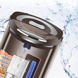 8.0 Litre Thermo Air Pot Electric Kettle,hot water kettle,OEM electric air pot Stainless steel Fast Boll Keep Warm Boiler Water Dispenser - Color: Coffee Brown