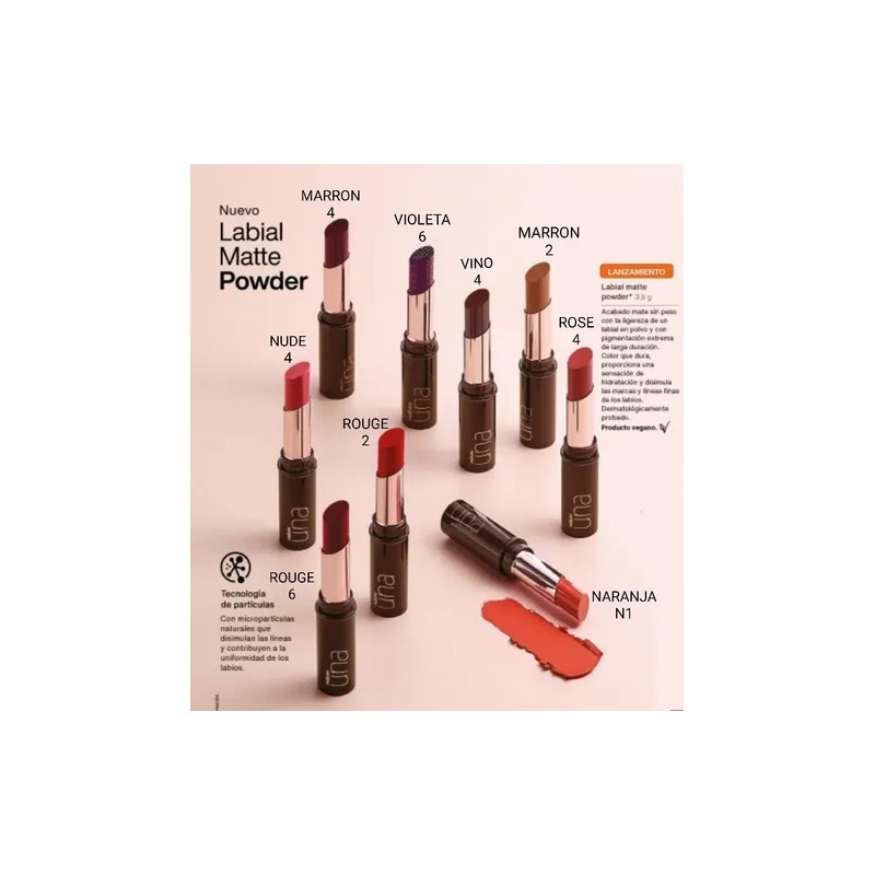 Natura Una Labial Matte Powder 3.5 Gr.