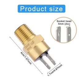 Automatic Gas Shutoff Switch for Pentair Sta-Rite MasterTemp Max-E Therm, 42002-0025S High Limit Switch Brass Pool Heater Switch Accessories for Pool & Spa Electrical Heater