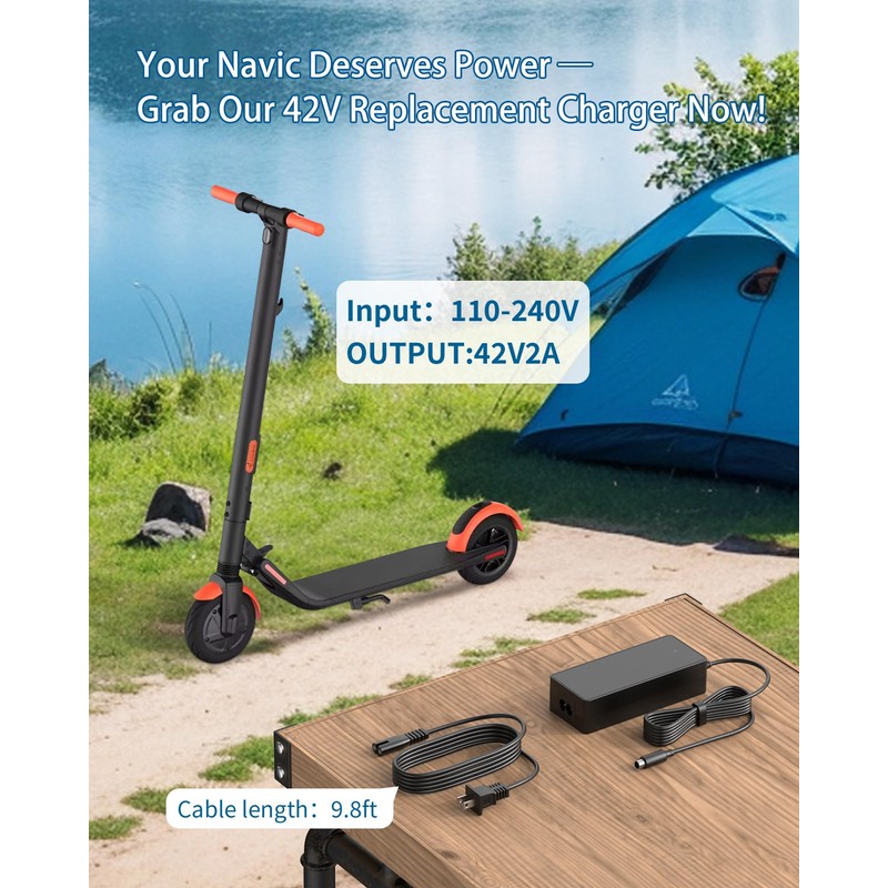 VHBW 42V for Navic Electric Scooter Charger, Compatible with Navic