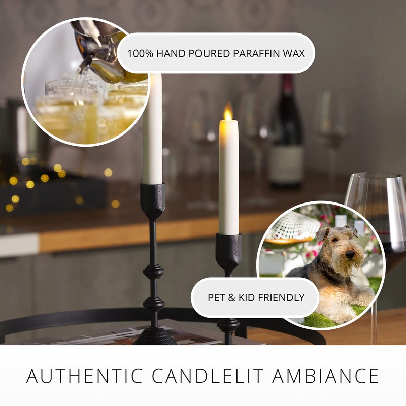 Luminara - Flameless Battery Operated Taper Candle - White -