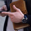 WANDERINGS Leather Notebook with Pockets, 22x11.5cm - Refillable Travel Journal