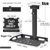 2-Be-Best Universal Projector Ceiling Mount with Tray, 14.8-24.8IN / 37.5-63CM