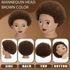 TKIMHEQ Afro Mannequin Head with 6 Inch Synthetic Hair Training
