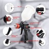 AEROPRO Tools A608 HVLP Air Spray Gun Kit, 1.3mm Nozzle,
