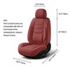 TIEHESYT Leather Seat Covers Front Pair with Lumbar Support, Breathable