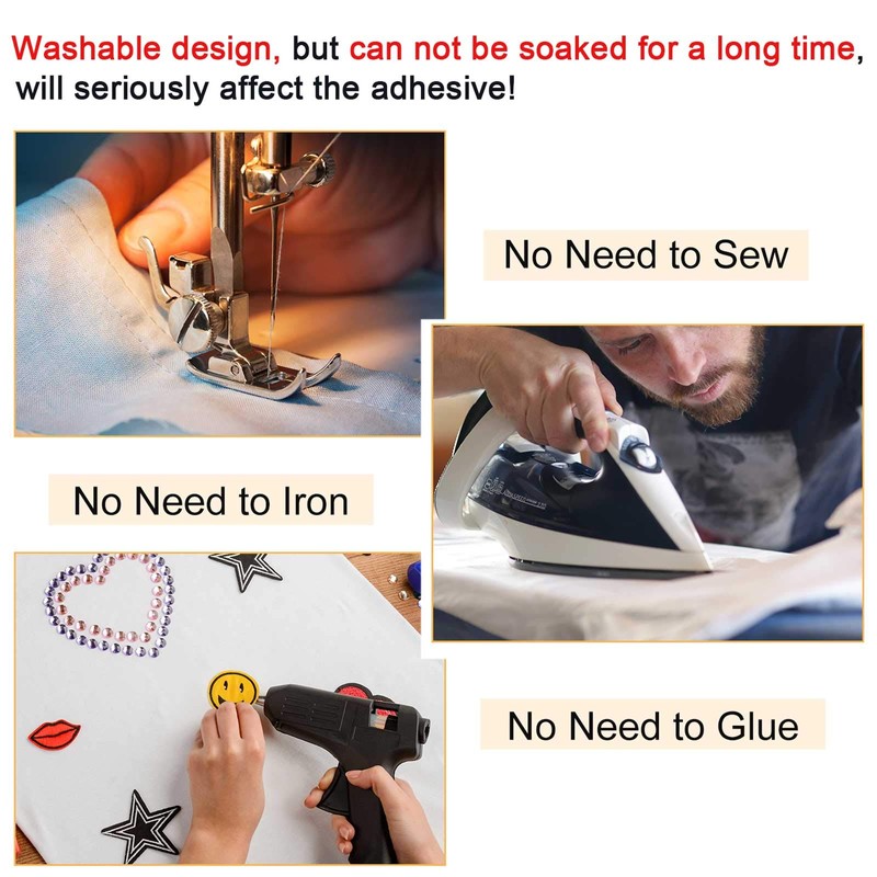 Outus 50 m Sticky Fabric Tape, Double-Sided Tape, Press On