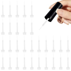 DANNEASY 30Pcs Replacement Nail Polish Brushes Set Disposable Dipping Liquid Nail Painting Brush Liner Nail Design Brush Soft Bristles Brush Nail Art Polish Thin Brush Nail Tools