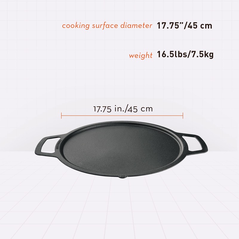 Solo Stove Large Cast Iron Griddle Top, Cookware for Bonfire