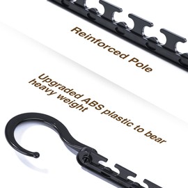 ShopHut Magic Clothes Hangers 10 Pack, Space Saving Hanger, Organiser Wardrobe Clothing Shirt Hanger Organiser Multifunctional Hanging (Black)