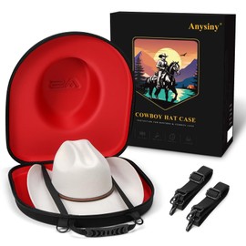 Anysiny Hat Box for Travel-Crush Proof Hat Travel Case for Cowboy Hats Holder Storage Box Organizer Cap Carrier with Adjustable Carry Strap