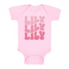 Wavy Lily Baby Infant One Piece Bodysuit Newborn Light Pink