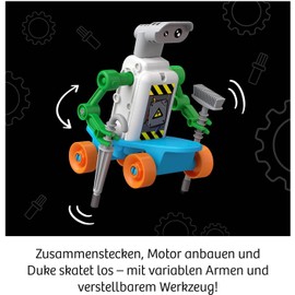 KOSMOS 617066 ReBotz - Duke The Skating Bot, Mini Robot for Building, Playing and Collecting for a Robo, Robot Toy, Experiment Set for Children from 8-12 Years