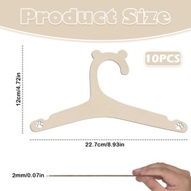 10 Wooden Baby Hangers,baby hangers, baby coat hangers,baby hangers for clothes,Durable Toddler & Newborn Clothes Hangers for Baby Clothes, Coats, and Pants