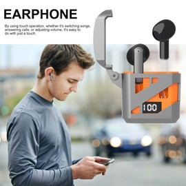 Wireless Ear Buds | Wireless Earbuds with Mechanical Style | Cordless Earbuds Wireless Headphones Touch Control for Family Friends Colleagues