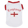 Petitebelle England & Flag Puppy Dog Shirt (White, Small)