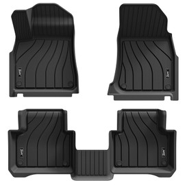 3W Floor Mats & Fornt Carpet Fit for 2013-2018 Dodge Ram 1500/2500/3500 Crew Cab, 2019-2024 Dodge Ram 1500 Classic Crew Cab All Weather TPE Custome Fit Floor Liner for Ram Full Set Car Mats