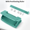 2 Hole Punch, Metal Green Two Hole Punch for Crafts,