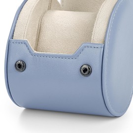 Oirlv Luxury PU Leather Watch Roll Travel Case Storage Case for Gift Box Christmas Anniversary Birthday (Light Blue)