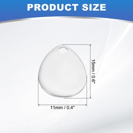 PATIKIL Fishing Lure Blades 0.6"x0.4", 30 Pack Willowleaf Lure Making for DIY Bait, Silver