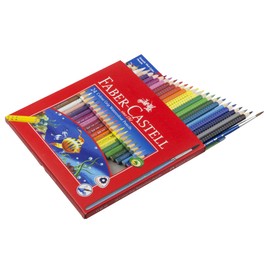 Faber-Castell Grip Watercolour Pencils, Boxof 24 plus Brush, (16-116243)