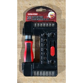 Ultra Steel 38 Piece Ratcheting Screwdriver Set