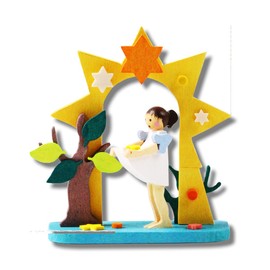 Graupner Holzminiaturen® Sterntaler Fairy Tale Christmas Tree Decoration Made of Wood, Original Erzgebirgische Holzkunst®, High-Quality Handmade, Miniature Figures