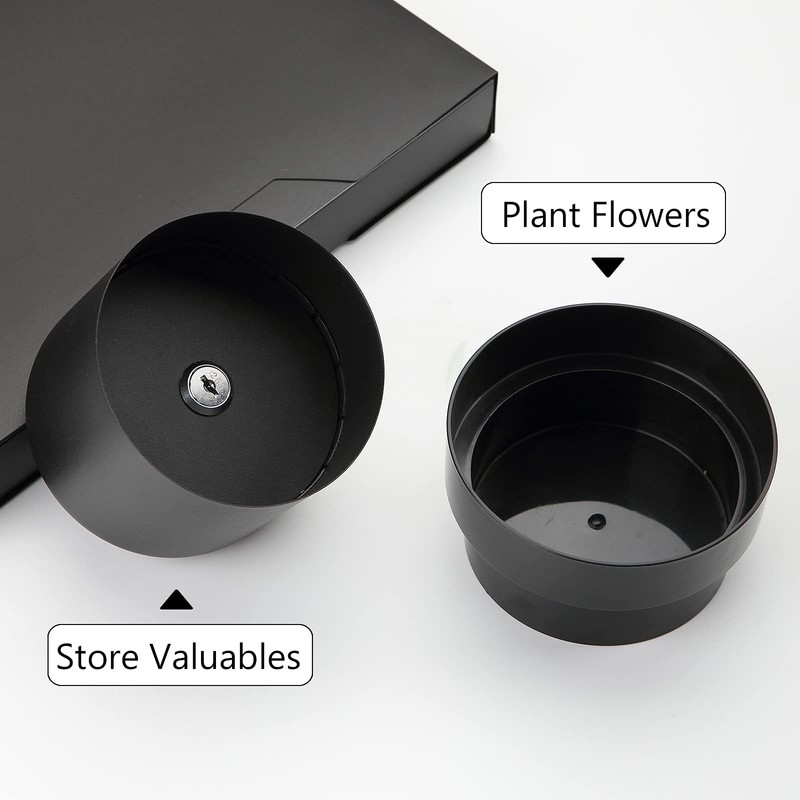 Younion Flower Pot Diversion Safe with Key Lock, Secret Stash