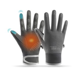 Balakaka Thermal Gloves for Men Women, Windproof Waterproof Winter Cycling Gloves with Anti Loss Buckle, Running Gloves Touch Screen Anti-Slip Gloves for Walking Cycling