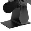 Wood Stove Fan 5 Blades Fireplace Fan Heat Powered Stove